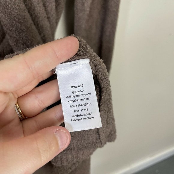 Barefoot Dreams Cozy Chic Lite Essential Island Wrap Cardigan Size S/M Brown - Picture 2 of 6